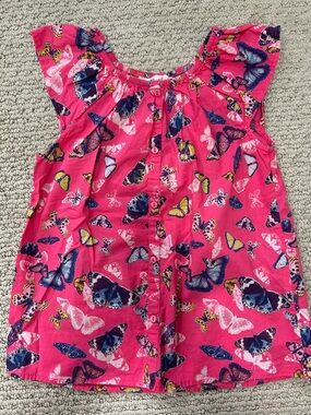 H&M Pink Butterfly Print Girls Top